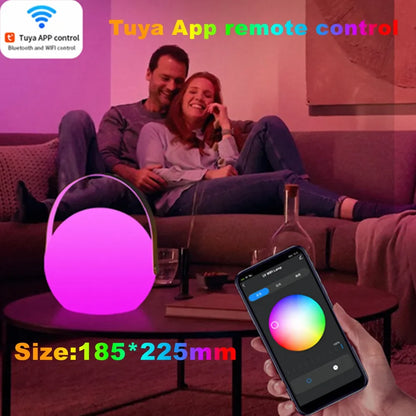Lampada da Tavolo RGB Intelligente 16 Colori. Impermeabile, Senza Fili e Compatibile Tuya